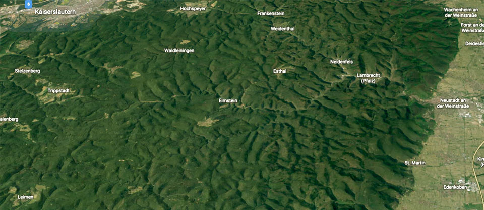 Elmstein auf Google Earth